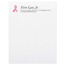 Pink Ribbon Letterhead Template