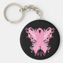 Pink Ribbon Love Key Chain