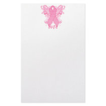 Pink Ribbon Love stationery