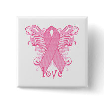 Pink Ribbon Love Wings