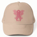 Pink Ribbon Love Wings Hat