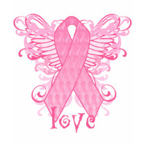 Pink Ribbon Love Wings t-shirts