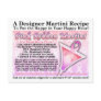 Pink Ribbon Martini Recipe Postcard for Breast Can