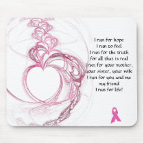 Pink Ribbon Mousepad by SweetRascal Pink Ribbon Mousepad