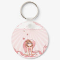 Pink Ribbon of Hope Keychain
