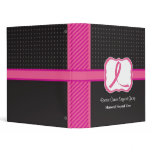 Pink Ribbon Organizer Binder
