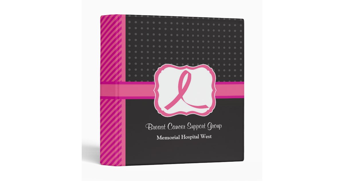 Pink Ribbon Organizer Binder Zazzle