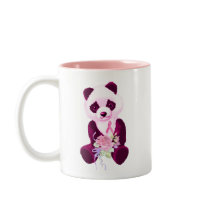 Pink Ribbon Panda Bear Coffee Mugs