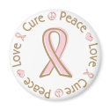 Pink Ribbon Peace Love Cure Breast Cancer magnets by TeeShirtsTShirts Pink Ribbon Peace Love Cure Breast Cancer magnets