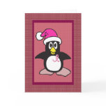 pink ribbon penguin cards