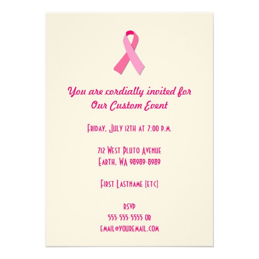Pink Ribbon Personalized Announcement