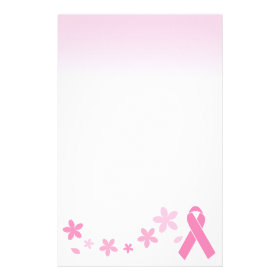 Pink Ribbon Personalized Stationery