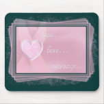 Pink Ribbon/Pink Heart Hope/Love/Courage Mousepad mousepads