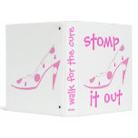 Pink Ribbon Polka Dot Shoe notebook Vinyl Binders