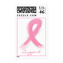 Pink Ribbon Postage Stamps