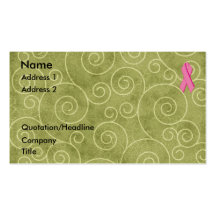 Pink Ribbon Profile Card U Customize Business Card Template
