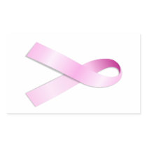 Pink Ribbon Rectangle Sticker