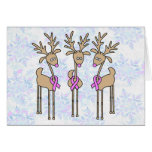 Pink Ribbon Reindeer Cards