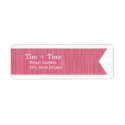Pink Ribbon Return Address Label label