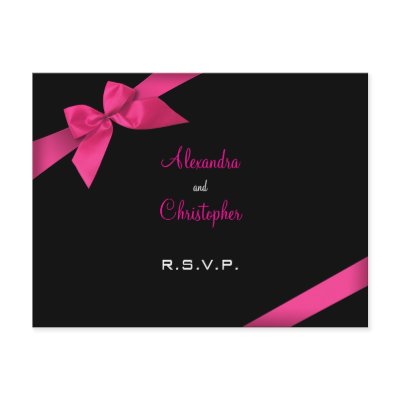 Pink Ribbon RSVP Post Card