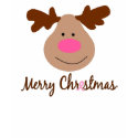 Pink Ribbon Rudolph t-shirts