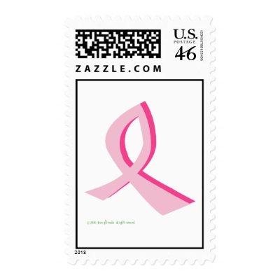 pink ribbon stamps by clevergirlmedia