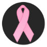 Pink Ribbon Round Sticker Pink Ribbon Round Sticker