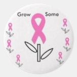 Pink Ribbon Sticker - White
