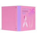 Pink Ribbon Strength Courage Hope binders
