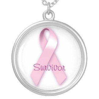 Pink Ribbon Survivor Necklace necklace