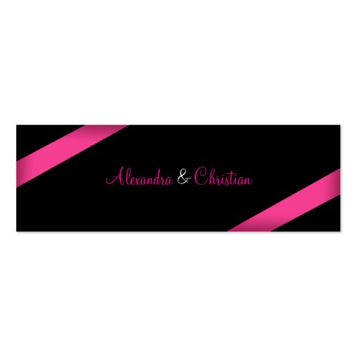 Pink Ribbon Table Place Custom Card Business Card Templates (back side)