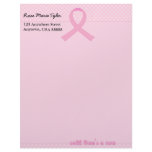 Pink Ribbon Tartan Custom Letterhead