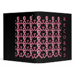 Pink Ribbon Thank You Vinyl Binder