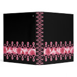 Pink Ribbon Thank You 3 Ring Binder