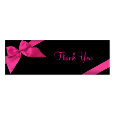Pink Ribbon Thank You Card Business Cards by Ruxique