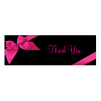 Pink Ribbon Thank You Card business cards by Ruxique Pink Ribbon Thank You Card business cards