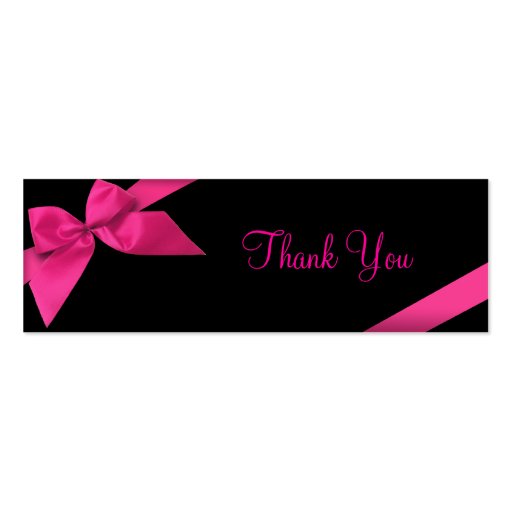 Pink Ribbon Thank You Card Business Cards (front side)