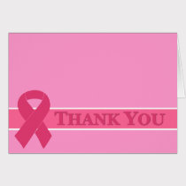 Pink Ribbon Thank You Cards cards