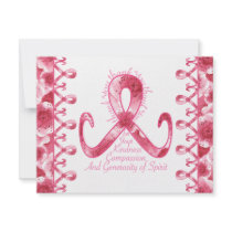 Pink Ribbon Thank You invitations by ARTegrity Pink Ribbon Thank You invitations