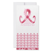 Pink Ribbon Thank You photo cards by ARTegrity Pink Ribbon Thank You photo cards