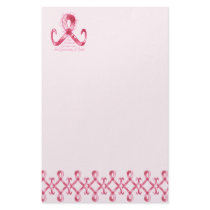 Pink Ribbon Thank You stationery by ARTegrity Pink Ribbon Thank You stationery