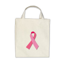 Pink Ribbon Tote Bags