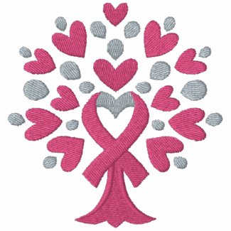 Pink Ribbon Tree embroideredshirt