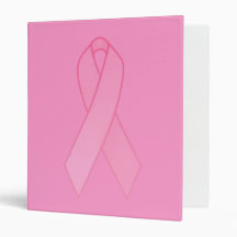 Pink Ribbon Vinyl Binder