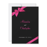 Pink Ribbon Wedding Announcement