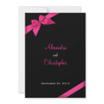 Pink Ribbon Wedding Announcement
