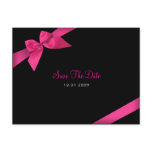 Pink Ribbon Wedding Save the Date 3 Postcards