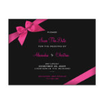 Pink Ribbon Wedding Save the Date 4 Post Card
