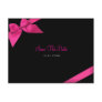 Pink Ribbon Wedding Save the Date Announcement Postcard