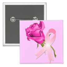 Pink Ribbon with Rose *Breast Cancer Awareness *
